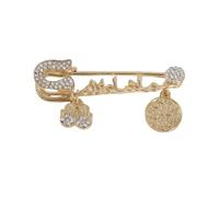 Turkey Evil Eye Brooch Crystal Famati Hand Life Tree Lapel Pin Brooches for Women Men Jewelry, Metal, metal