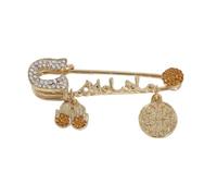 Turkey Evil Eye Brooch Crystal Famati Hand Life Tree Lapel Pin Brooches for Women Men Jewelry, Metal, metal