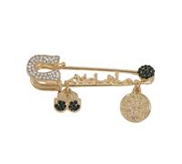 Turkey Evil Eye Brooch Crystal Famati Hand Life Tree Lapel Pin Brooches for Women Men Jewelry, Metal, metal
