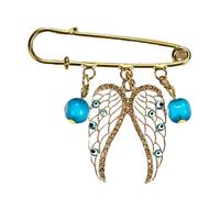 Turkey Evil Eye Charm Blue Lucky Brooch Pins Jewelry Protection Wing Turkish Colorful for Good Luck Jewelry Gifts for Women Men, Alloy Steel, no gemstone