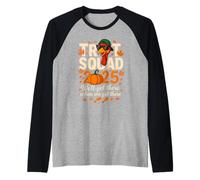 Turkey Feast Day Trot Squad Thanksgiving Turkey Running Kids Raglan Baseball Tee