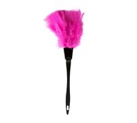 Turkey Feather Duster, Dusters for Cleaning With Handle Cleaning Tool for Home, Furniture, Car (Rose Red)