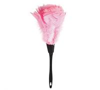 Turkey Feather Duster, Soft Feather Hand Dusters,Soft Turkey Feather Duster Brush With Black Handle Home Furniture Car Cleaning Tools (Pink)