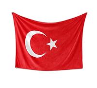 Turkey Flag Blanket - Red Crescent & Star Throw in Cuddle or Polar Fleece - Small, Medium, Large Sizes - Patriotic Turkish Gift for Home, Travel, Sports Fans & National Pride