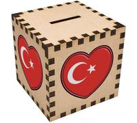 'Turkey Flag Heart' Money Box/Piggy Bank (MB00102680)