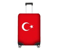 Turkey Flag Luggage Cover Suitcase Protector - Red Crescent Star Travel Sleeve, Turkish Suitcase Cover in 3 Sizes, Durable Stretch Fit Travel Gift