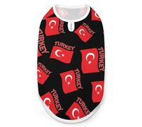 Turkey Flag Turkish Print Pet Clothes T Shirt Pets Clothing Vests Tee Tops Dogs Costume Coat For Dog Cat 2XL