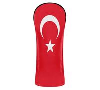 Turkey Flag Turkish Red Golf Club Head Cover Set Pu Leather with Number Tag for Driver, Woods and Hybrid