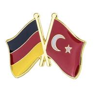 Turkey Germany Friendship Flag Metal Pin Badge Brooch