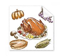 Turkey Grape Thanksgiving Day Pattern Glasses Cloth Cleaning Cloth Gift Phone Screen Cleaner 5pcs