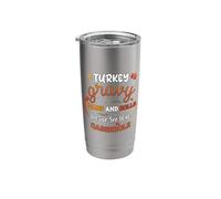 Turkey Gravy Beans Rolls Let Me See Casserole Thanksgiving Stainless Steel Insulated Tumbler