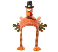 Turkey Hat Costume - Plush Cartoon Polyester Holiday Headwear | Funny Festival Winter Accessory | Creative Party Prop For Autumn, Winter Celebrations, Family Events, Thanksgiving Gatherings