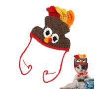 Turkey Hat for Dogs, Turkey Cat Costume | Turkey Costume Cat Hat Thanksgiving Cat Costume, Funny Hat, Handmade Thanksgiving Clothes for Celebrations