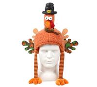 Turkey Hat - Soft Plush Medium Size | Christmas Chicken Hats | Stuffed Christmas Turkey Hat | Comfortable Festive Design For Holiday Parties Family Fun Costume Dress Up And Daily Seasonal Wear