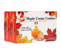 Turkey Hill Sugarbush 100% Pure Canadian Premium Maple Syrup Cream Filled Biscuits - Natural Maple Leaf Shape Delicious Cookies (2 Pack, Cream Cookies)