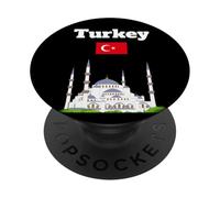 Turkey holiday Souvenir Istanbul Blue Mosque Turkish flag PopSockets Adhesive PopGrip