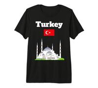 Turkey Holiday Souvenir Istanbul Blue Mosque Turkish Flag Premium T-Shirt