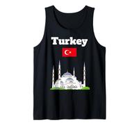 Turkey holiday Souvenir Istanbul Blue Mosque Turkish flag Tank Top