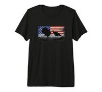 Turkey Hunter - Fun Turkey Hunting Patriotic USA Flag Premium T-Shirt
