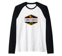 Turkey Hunter - Shoot'em in The Pecker - Fun Hunting Raglan Baseball Tee