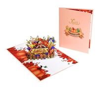 Turkey in Farm Happy Thanksgiving 3D Pop Up Greeting Card