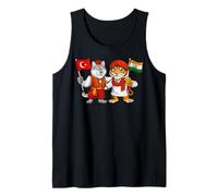 Turkey India Flag Turkish Indian Roots Türkiye Heritage Tank Top