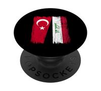 Turkey Iraq Half Flag Turkish Iraqi Jersey PopSockets Adhesive PopGrip