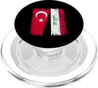Turkey Iraq Half Flag Turkish Iraqi Jersey PopSockets PopGrip for MagSafe