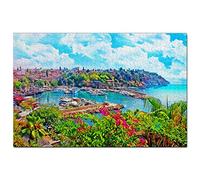Turkey Jigsaw Puzzle 1000 Piece Turkey Side Antalya Puzzle Game Artwork Travel Souvenir 52x38CM