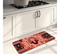 Turkey Kitchen Mats for Floor, Autumn Leaves Rustic Decorative Cushioned Comfort Washable Non Slip Rugs for Kitchen Sinks Laundryroom Bathroom 16x47 Inch