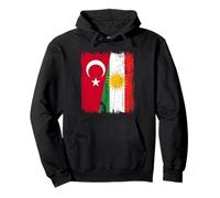 Turkey Kurdistan Half Flag Turkish Kurdish Heritage Jersey Pullover Hoodie