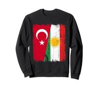 Turkey Kurdistan Half Flag Turkish Kurdish Heritage Jersey Sweatshirt