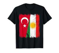 Turkey Kurdistan Half Flag Turkish Kurdish Heritage Jersey T-Shirt