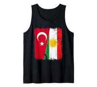 Turkey Kurdistan Half Flag Turkish Kurdish Heritage Jersey Tank Top
