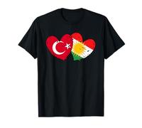 Turkey Kurdistan Heart Flag Turkish Kurdish Pride T-Shirt