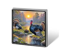 Turkey Meeting Lapel Pin Brooches Square Fashion Brooch Pin Cute Button Badges Alloy Button Pins Enamel Pins Metal Pinback for Hat Shirt Clothing Bags