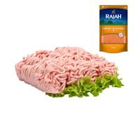 Turkey Mince 1kg with Rajah Chicken Seasoning 100g | Halal Lean Minced Turkey for Curries, Burgers & Stir-Fries | Fresh, Tender & High-Protein Meat Pack