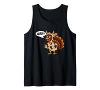 Turkey Moo Funny Thanksgiving Cow Mens Womens Meme Tank Top