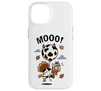 Turkey Moo in Cow Costume with Balloon Funny Thanksgiving Case for iPhone 14