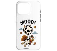 Turkey Moo in Cow Costume with Balloon Funny Thanksgiving Case for iPhone 16 Pro