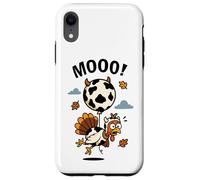 Turkey Moo in Cow Costume with Balloon Funny Thanksgiving Case for iPhone XR