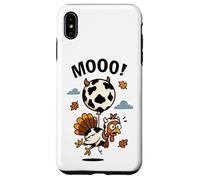 Turkey Moo in Cow Costume with Balloon Funny Thanksgiving Case for iPhone XS Max
