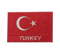 Turkey National Flag Embroidered Iron on Sew on Patch Badge for Clothes etc. 9 X 6 cm