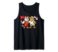 Turkey Panama Flag Turkish Panamanian Roots Türkiye Heritage Tank Top