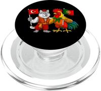 Turkey Portugal Flag Turkish Portuguese Roots Türkiye PopSockets PopGrip for MagSafe