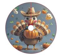 Turkey Pumpkin Bird Christmas Tree Skirt - 48"x48" Xmas Tree Mat, Classic Retro Christmas Decorations Gifts for Farmhouse Holiday Decor, Indoor Outdoor Winter Party Decorations