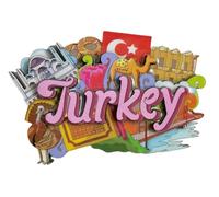 Turkey Refrigerator Magnet 3D Tourism Souvenir Fridge Decoration Craft Collection