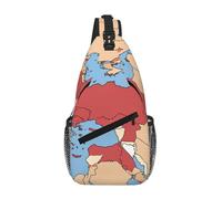 Turkey Regional Map Crossbody Sling Bag Crossbody Shoulder Chest Bag Shoulder Strap Waist Fanny Pack Men Women