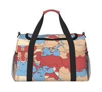 Turkey regional Map print Travel Duffle Bag Gym Bag for Women,Puffer Tote Bag,Weekender Overnight Bag Organizer, Black, One Size