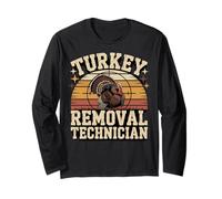 Turkey Removal Technician Hunter Gobbler Design Long Sleeve T-Shirt